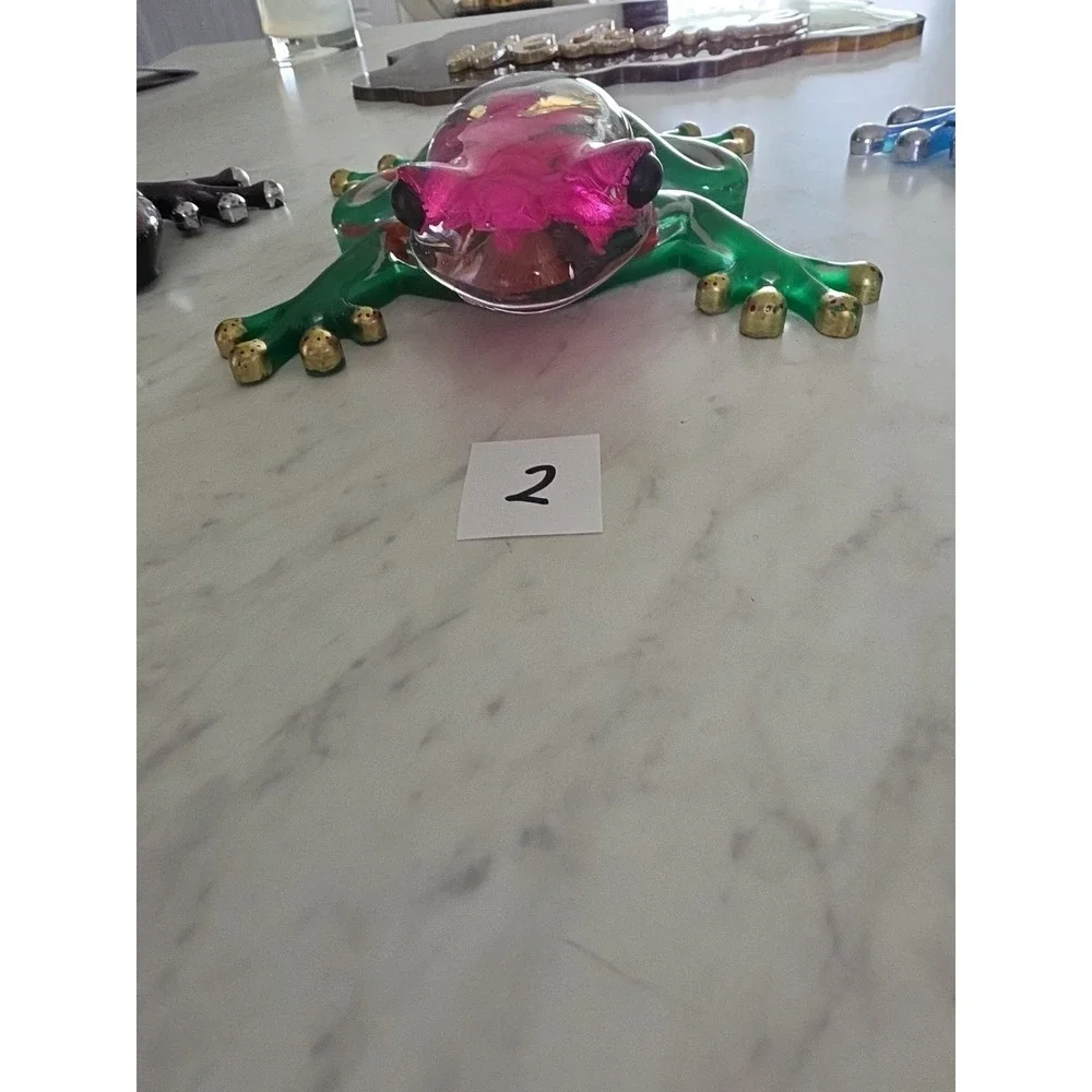 Large Handmade Resin Decorative Frog
